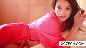 Nici Dee poses naked and plays with her perfect breasts on the camera