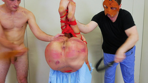 Extreme painal pendulum bdsm sodomy copulation in bdsm saloon