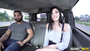 Cute girl gets pounded in the van