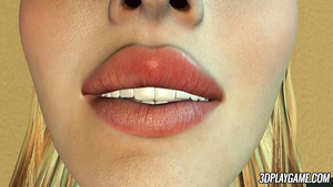 3D animated babe loves getting tag teamed by two men