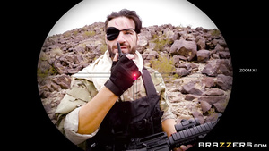 Charles Dera catchs hot soldier of fortune and fucks her in the ass