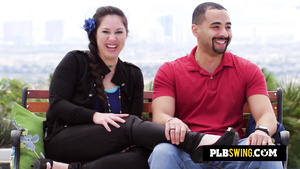 Hot Babe wives strip down to foreplay