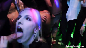 drunk people at love making party -