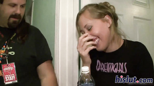 Two delicious blond hair ladies get completely naked - amateur sex