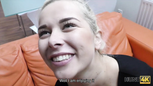 HUNT4K. Blond stops fighting with BF because stranger