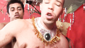 Hot-Blooded Latino Guy Sodomizes Baldhead Guy Bareback