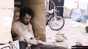 Hot handjob outdoor video