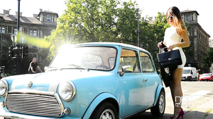 Lovely European slut Taylor Sands takes care of his dick