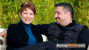 Redhead takes her husband to swinger party