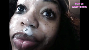 Ebony Wife Nailed Then Ejaculate On Cam - mature