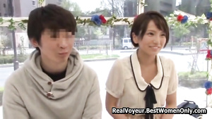 Asian Japanese 18-Year-Olds Couple Lovemaking Show Glass Walls 30