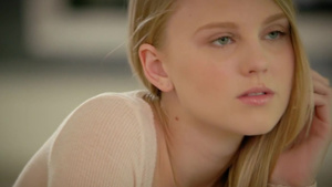 Obedient white slut Lily Rader gets spit-roasted by two black men