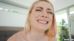 Ebony guy pleased Katra Collins with hardcore interracial sex