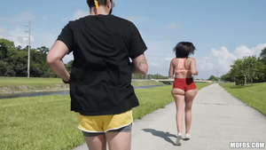 Curvaceous latina with big naturals shagged after a good run