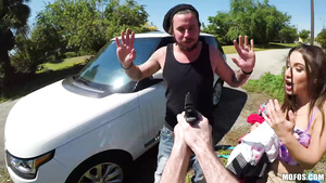 Brick fucks stunning brunette with fine ass in POV