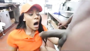 A quickie with the fast food worker