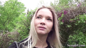 German Scout - Skinny Tattoo Teenager Monika Seduce to Shag Hard