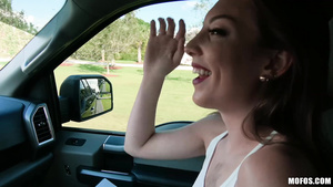 Dude puts cutie into doggy position to fuck her doggy style