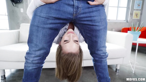 Muscular stud licks and fucks wet pussy of a flexible chick