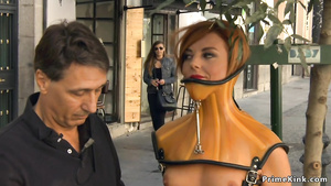 Long haired redhead had intercourse in public bar