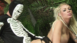 Long haired sluts getting fucked hard at halloween party