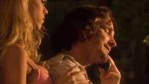 Huge tit blonde dickriding guy on the table after sucking his cock