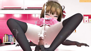 Hentai Hard Core Kitchen Sex Naughty 3d