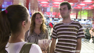 Picked up girls give POV BJ after doggystyle fuck in the woods