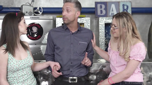 Stepdaughters Butt Fucking Threesome Sex