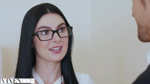 HELLCAT Horny Young Girl Curator Fucks Art Collector