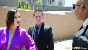 Gentle white babe fingers ass to serve black cock with it