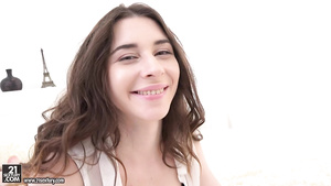 Buxom Brunette Girl Enjoys Hardcore Anal Sex