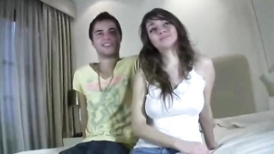 Eighteen Years Old Couple Film Their First Home Video