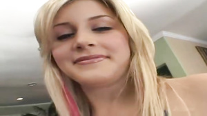 Blonde teen Lacie Heart got screwed on the sofa