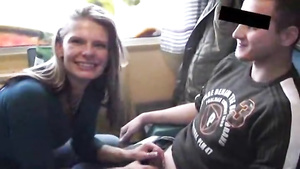 German Amateur Porn Scene in the Train