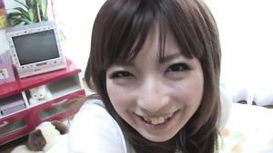 sucking cock from Japanese cute babe