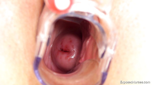 Tireless nurse takes different objects right into pussy