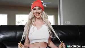 Very Busty blondie swallow and copulate big male stick