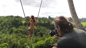 Sexy Naked Teen Girl Swinging In Bali