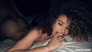 Handsome black man Ricky Johnson fucks his girlfriend in bed