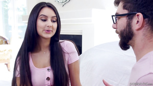 Teenage girl Eliza gets fucked by her neighbor in her own house.