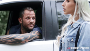 Sporty blonde babe seduced Scott into fucking her wet cunt