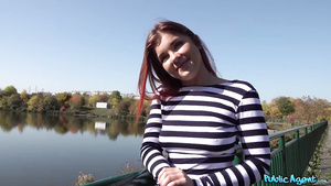 Hot babe Renata Fox pleasuring random guy in public