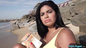 Chubby latina with juicy melons fucks Erik for some cash