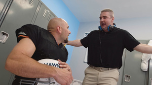 Kenzie Taylor gets fucked hard in locker room by football player