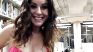 Library Fun with Naughty Girl - Webcam Video