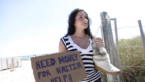 Exciting Darkhaired Babe Needs Money