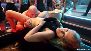 Sweet cunnilingus in the club - hot porn video