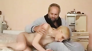 Tiny Blond Girl Shagged By 2 Old Men