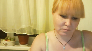 Blonde milf with tight body Tamara gently fondles herself